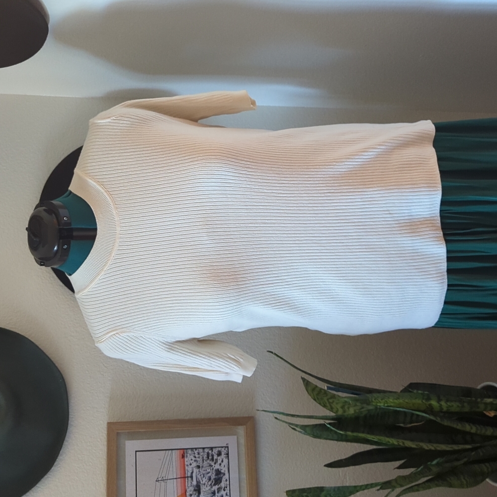 NWT Modcloth 2X ribbed cream colored top